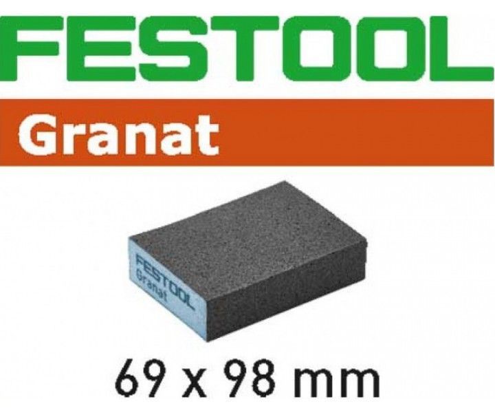 Фото Губка шлифовальная Festool Granat 120, компл. из 6 шт. 69x98x26 120 GR/6 в интернет-магазине ToolHaus.ru